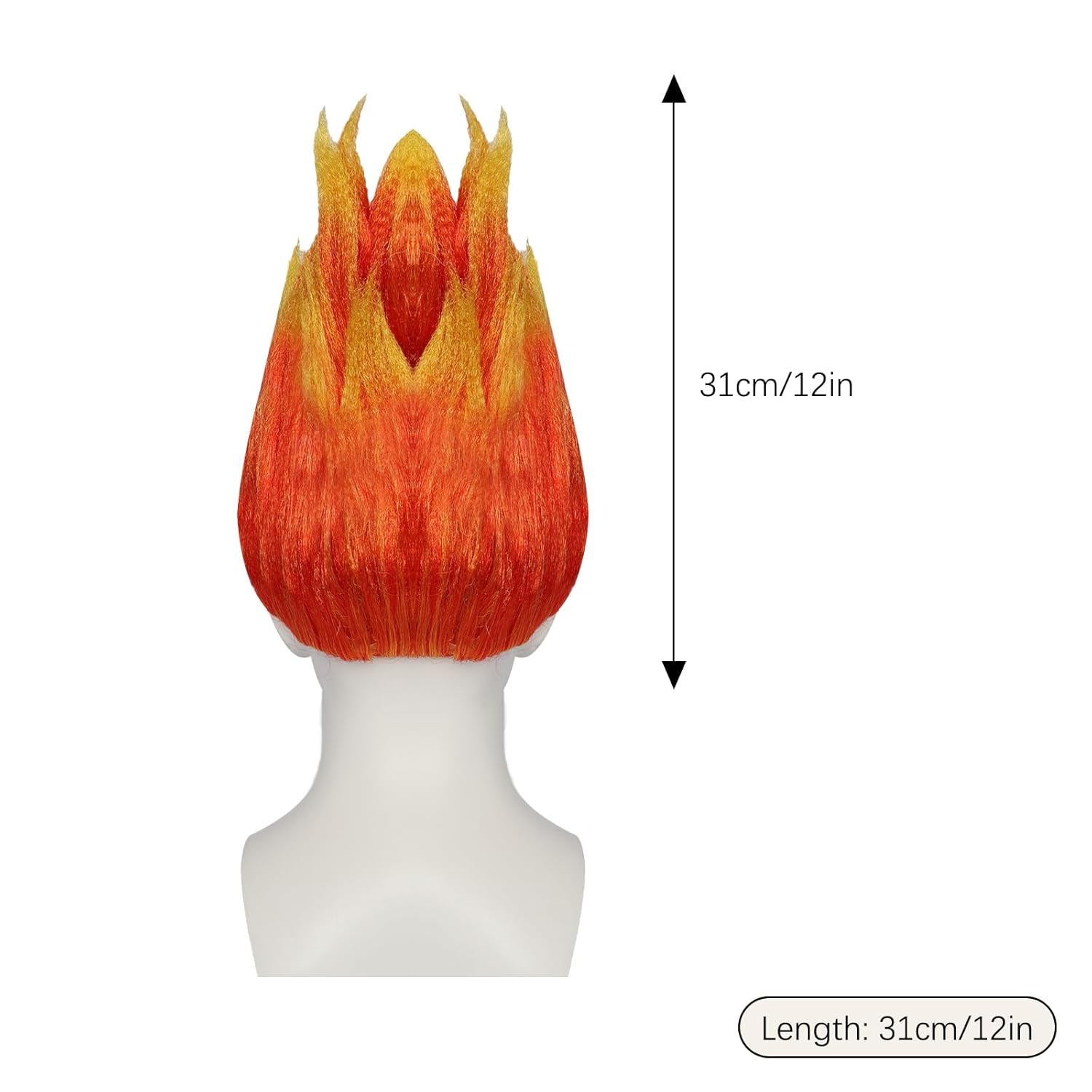 Flame Costume Wig Stylish Flam - Cosplay Flame Prop 评论和价格
